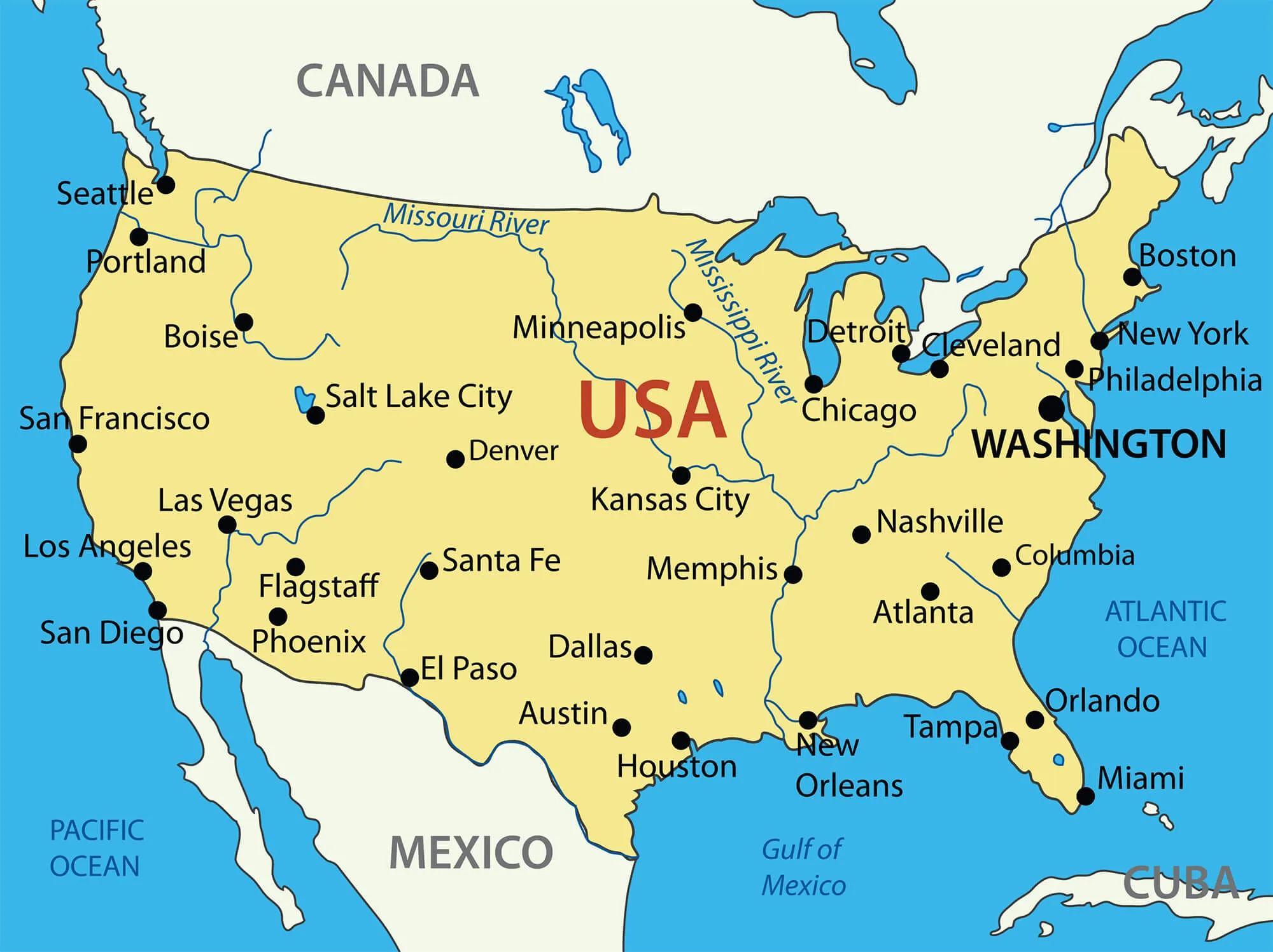 Location of MBBS in USA